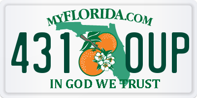 FL license plate 4310UP