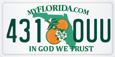FL license plate 4310UU