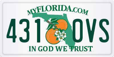 FL license plate 4310VS