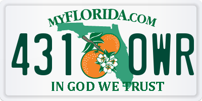 FL license plate 4310WR