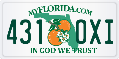 FL license plate 4310XI