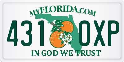 FL license plate 4310XP
