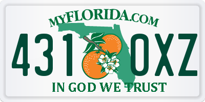 FL license plate 4310XZ