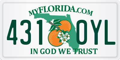 FL license plate 4310YL