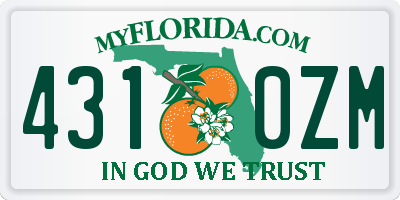 FL license plate 4310ZM