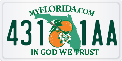 FL license plate 4311AA