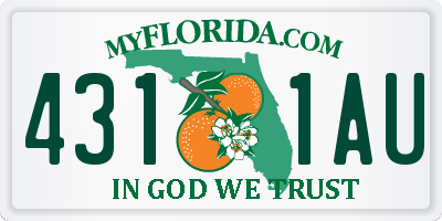 FL license plate 4311AU