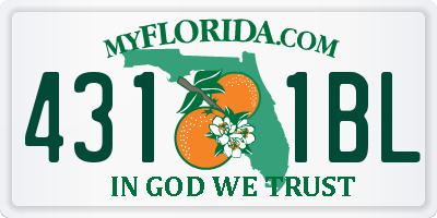 FL license plate 4311BL