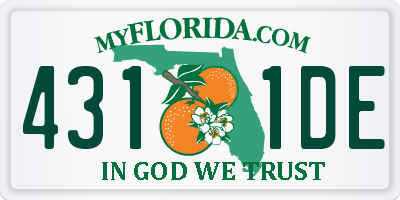 FL license plate 4311DE