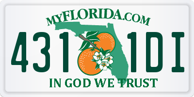 FL license plate 4311DI