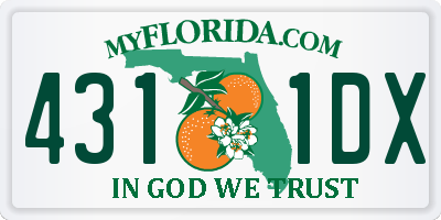 FL license plate 4311DX