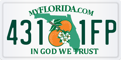 FL license plate 4311FP