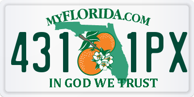 FL license plate 4311PX