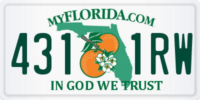 FL license plate 4311RW