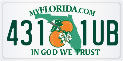 FL license plate 4311UB