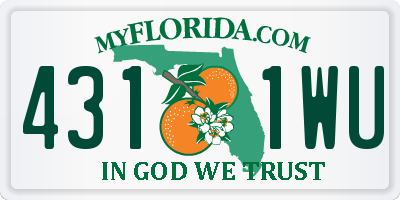 FL license plate 4311WU