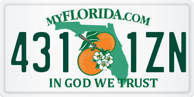 FL license plate 4311ZN