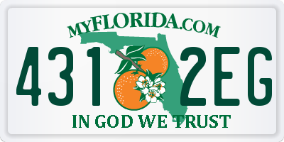 FL license plate 4312EG