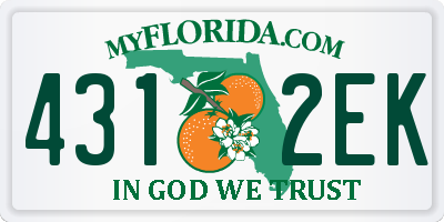 FL license plate 4312EK
