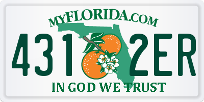 FL license plate 4312ER