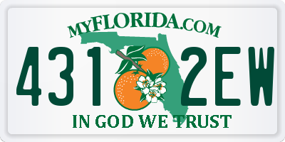 FL license plate 4312EW
