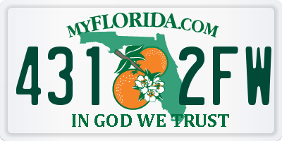 FL license plate 4312FW