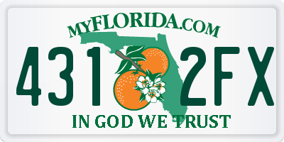 FL license plate 4312FX