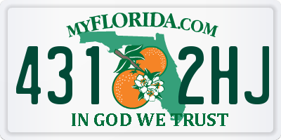 FL license plate 4312HJ