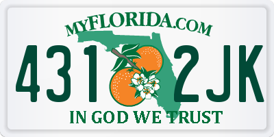 FL license plate 4312JK