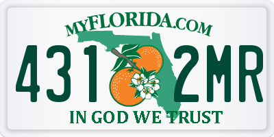 FL license plate 4312MR