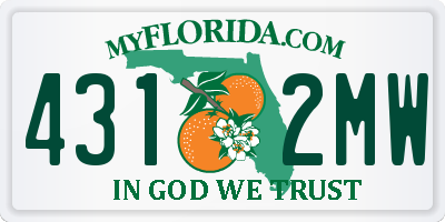 FL license plate 4312MW