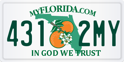 FL license plate 4312MY