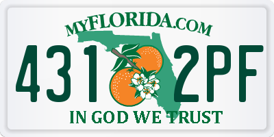 FL license plate 4312PF
