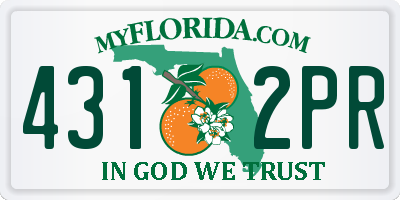 FL license plate 4312PR