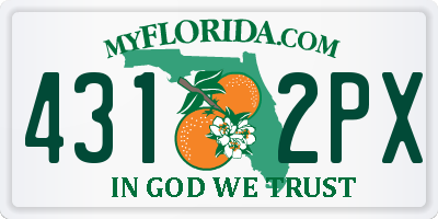 FL license plate 4312PX