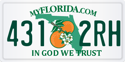 FL license plate 4312RH