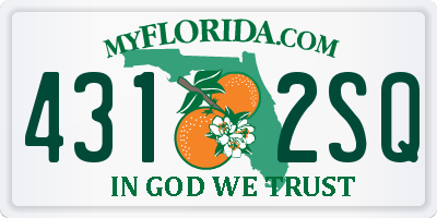 FL license plate 4312SQ