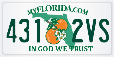 FL license plate 4312VS