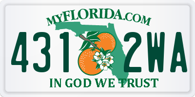 FL license plate 4312WA