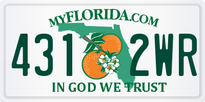 FL license plate 4312WR