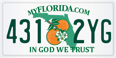 FL license plate 4312YG