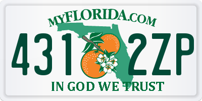 FL license plate 4312ZP