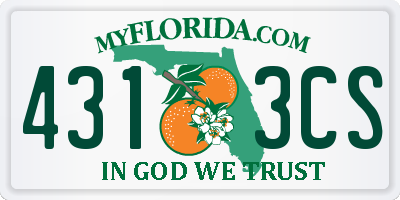 FL license plate 4313CS