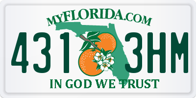 FL license plate 4313HM