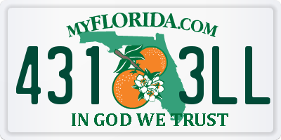 FL license plate 4313LL