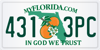 FL license plate 4313PC