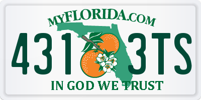 FL license plate 4313TS