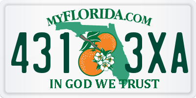 FL license plate 4313XA