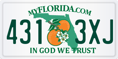 FL license plate 4313XJ
