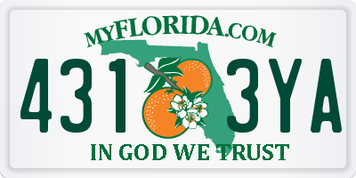 FL license plate 4313YA
